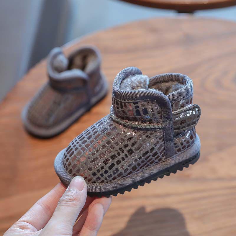 

Водонепроницаемые зимние ботинки для малышей: Теплые, бархатные зимние ботинки для мальчиков и девочек в возрасте 1-3 лет 12.0cm, Size 15 серый