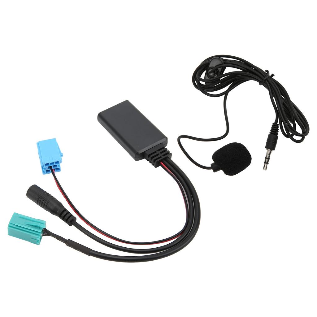 Car Stereo Bluetooth 5.0 Input Cable Audio Music Adapter 6Pin with Microphone Replacement for Clio