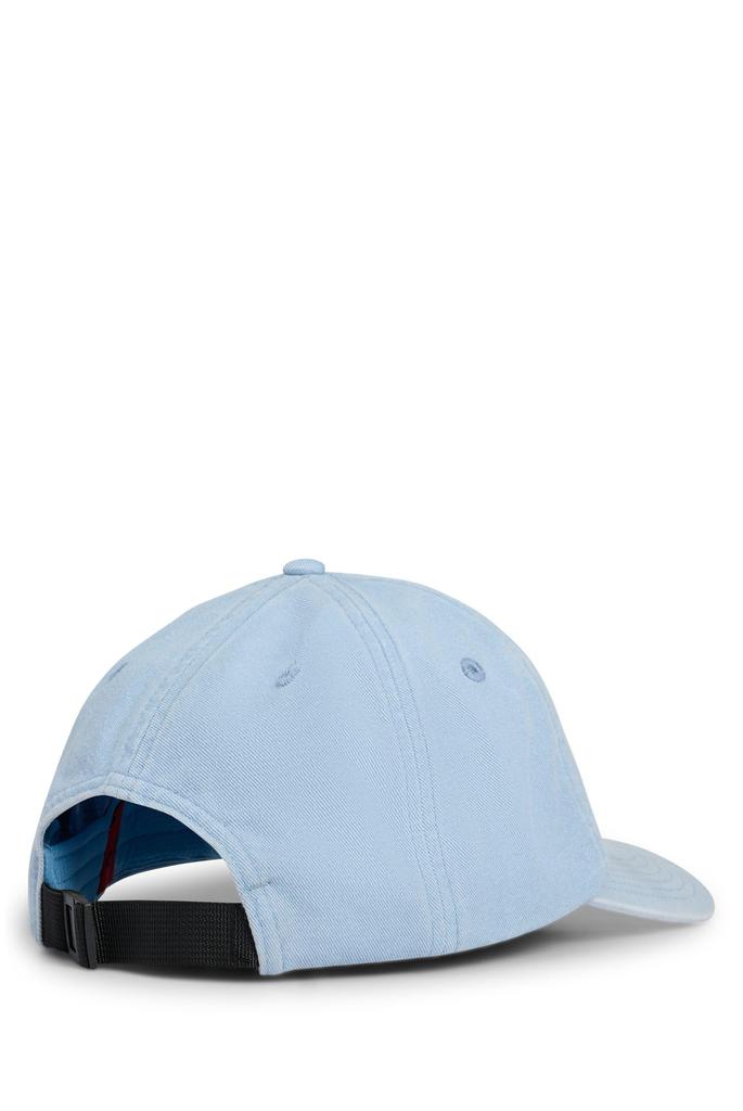 [HUGO] Cotton Twill 6 Panel Cap with Logo Embroidery, Men's, One Size, Light Blue