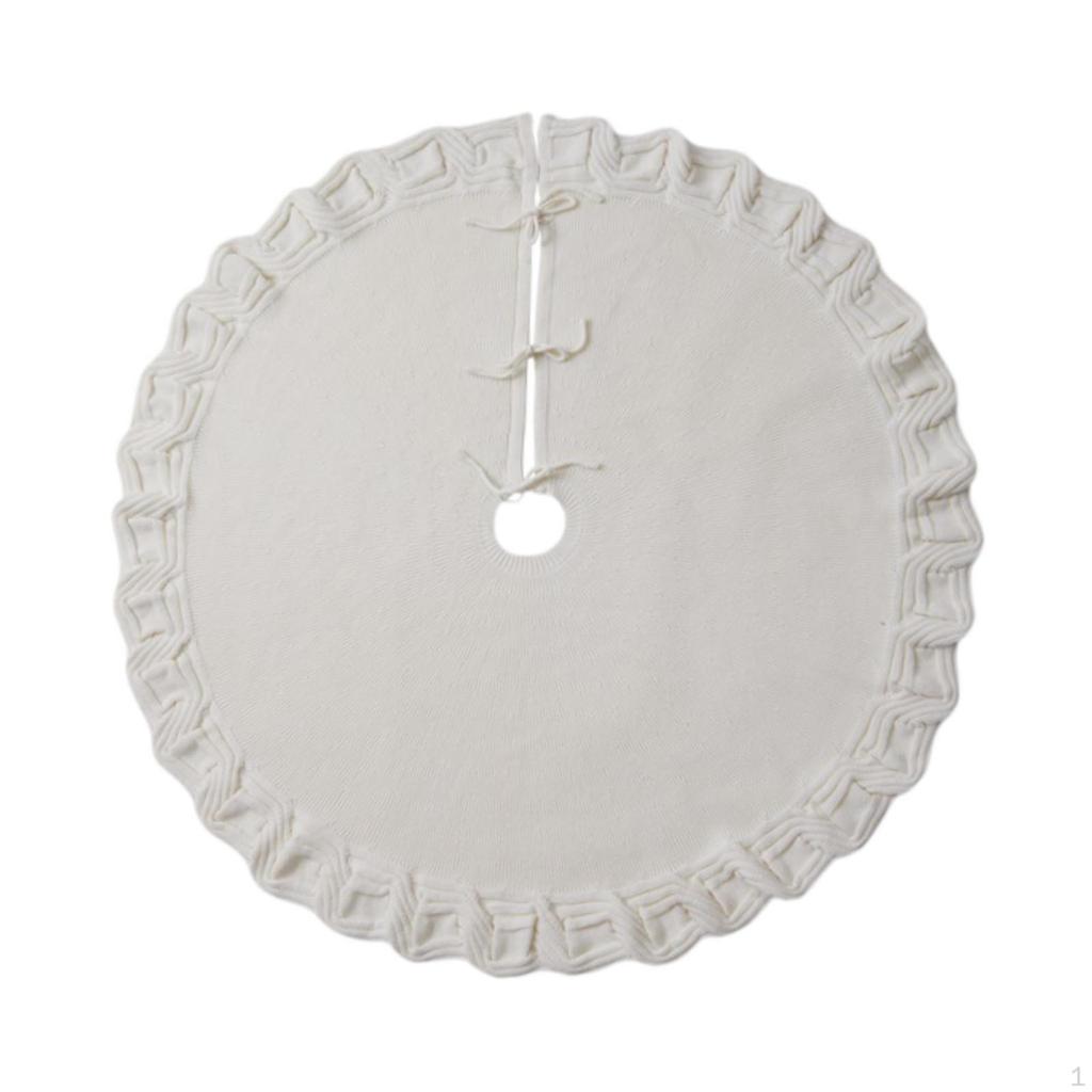 Christmas Tree Skirt Decoration Party Favors Round Base Cover for Xmas Mat