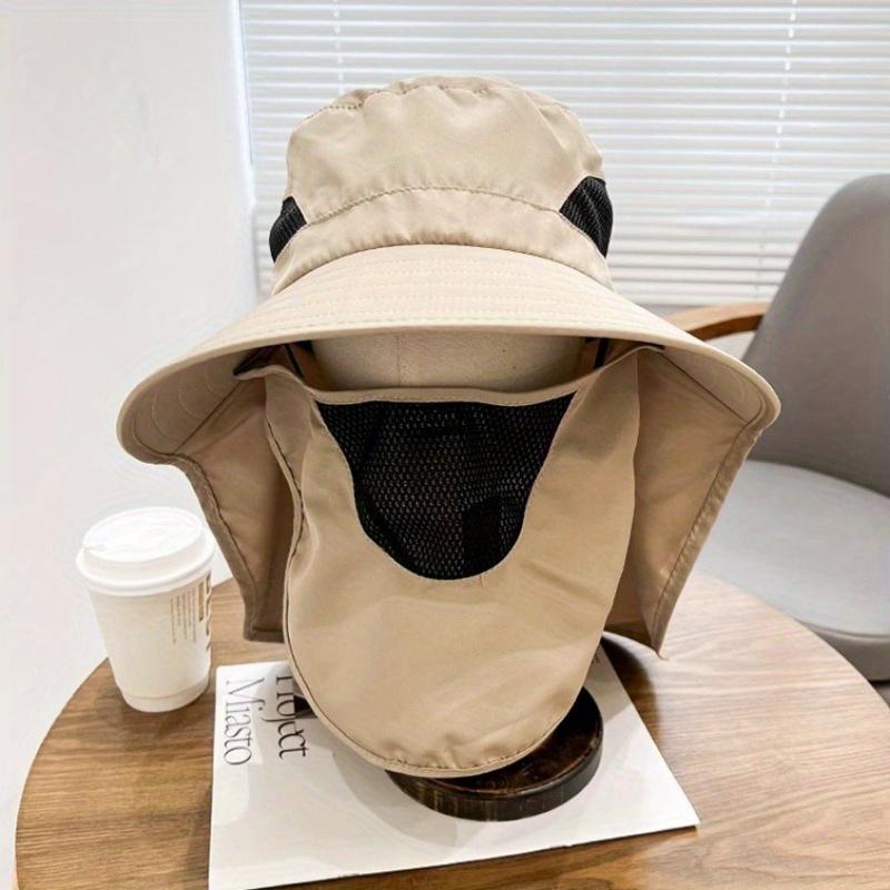 1pc Outdoor Face and Neck Sunscreen Hats for Men and Women In Summer Large Eave UV Protective Sun Hats Suitable for Fishing Mountaineering Cycling