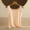 Women Beautiful Back Wide Shoulder Cotton Breathable Vest Inner Outer Wear Casual Tank Top
