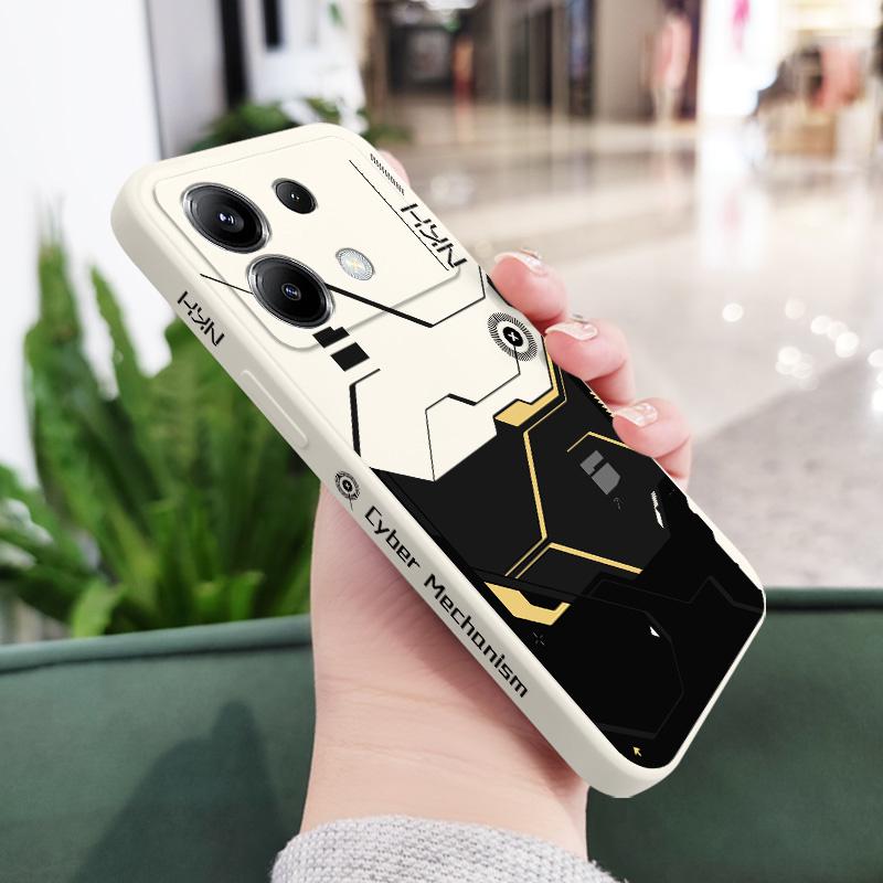 Gold Machinery Phone Case For Xiaomi Poco F8 F7 X7 X6 F6 M6 M5 M5S F5 X5 F4 X4 M4 F3 X3 Ultra Pro GT Silicone Cover