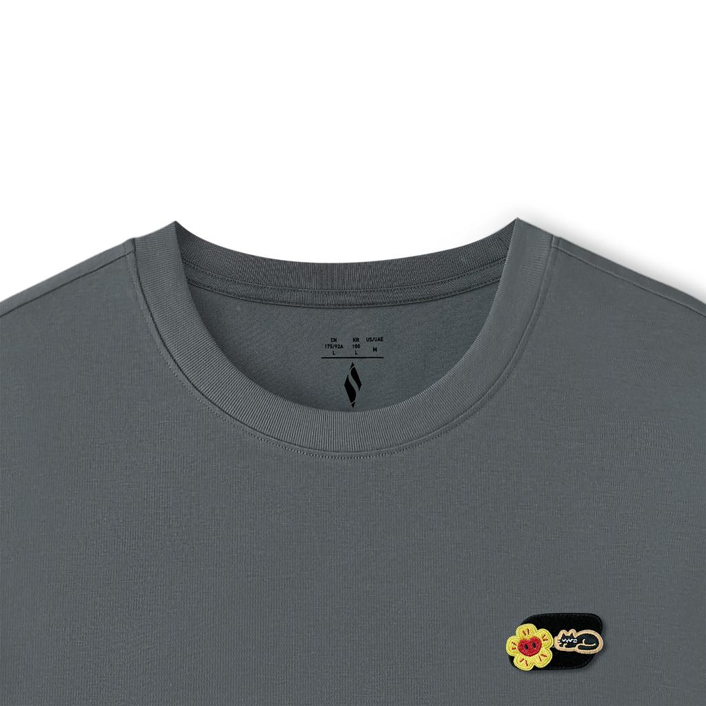 Skechers Round Neck Loose Antibacterial Cool Breathable Knitted Short Sleeve T-Shirt Unisex Tops L226U048-013P