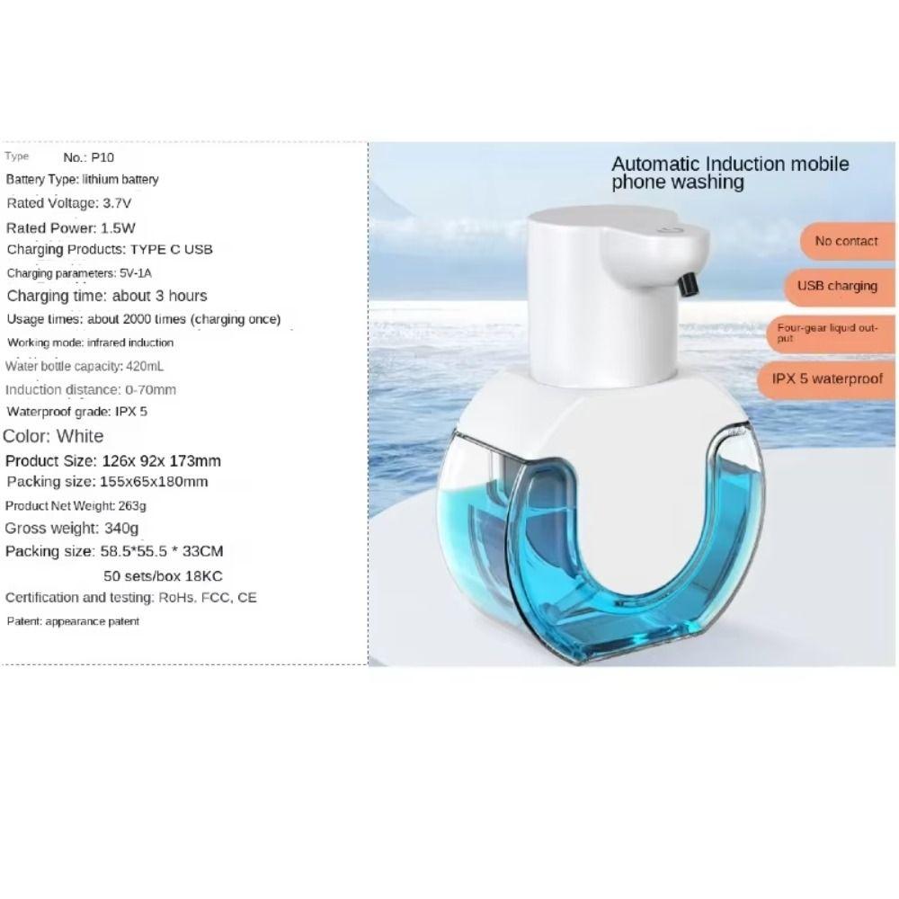 420ml Smart Soap Dispenser Motion Sensor Foam Hand Washer Dispenser New Washing Hand Device