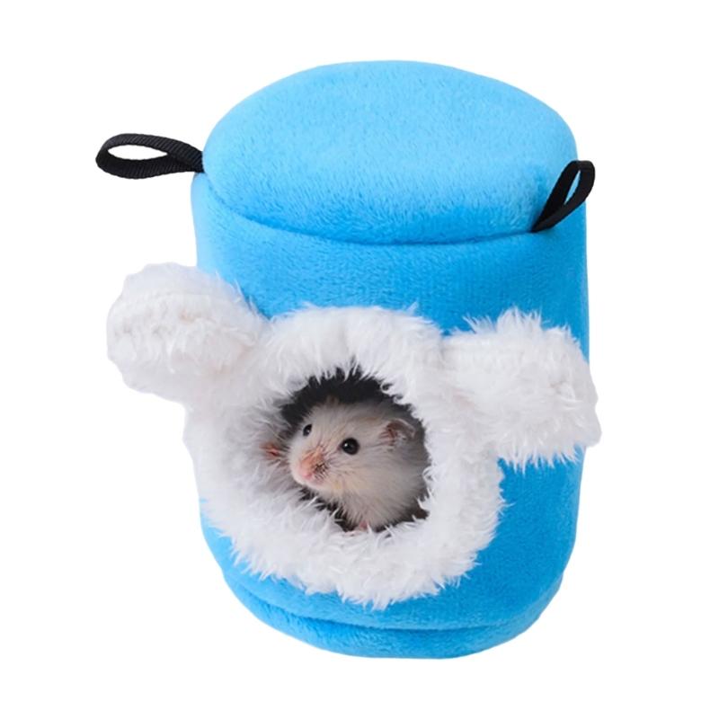 Hamster Habitat Shelter Rabbits Toy Soft Bed House for Hamster for Guinea Pigs, Gerbils Molar Toy Bed