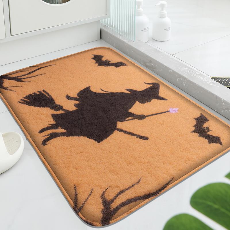 Witch Silhouette Bathroom Floor Mat Bathtub Absorbent Foot Mat Shower Room Small Carpet Decorative Mat Soft And Comfortable