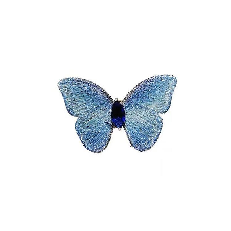 Exquisite Embroidery Butterfly Brooch Elegant Animal Corsage For Women Girls Suit Dress Pins Versatile Corsage Birthday Gifts
