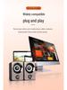 Compact Desktop Wired Subwoofer Speaker for Laptop and Home Use