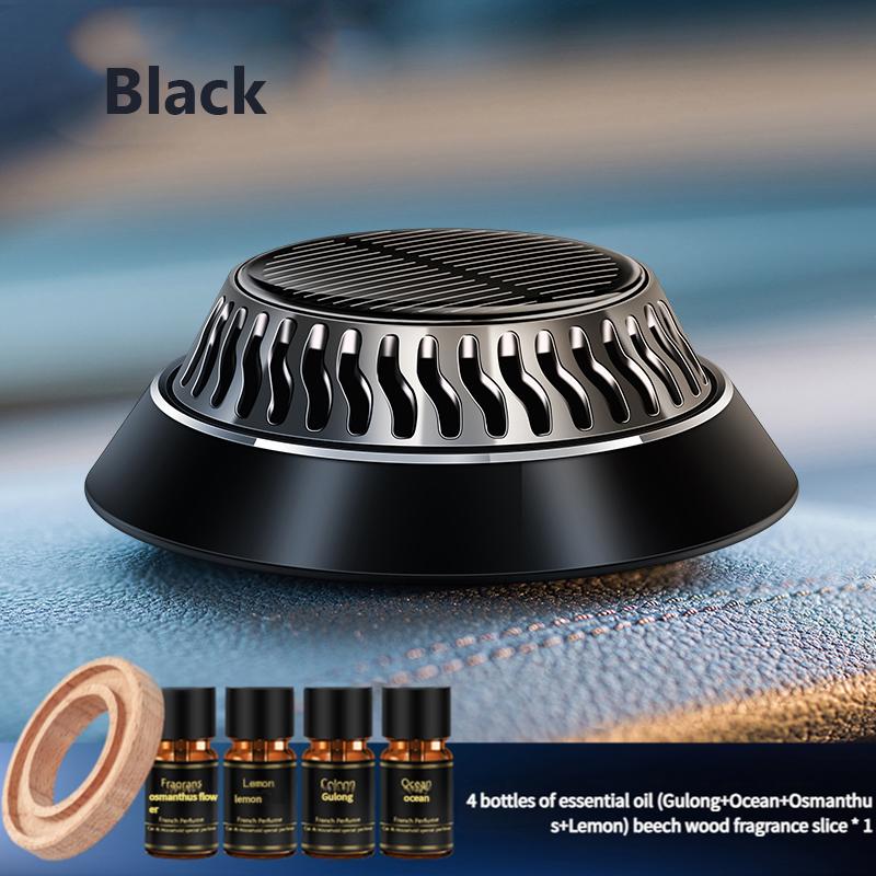 Solar Car Air Fresheners Auto Rotating Solar Aromatherapy Vehicle Decoration Car Fragrance Durable Car Interior Acesssories чёрный