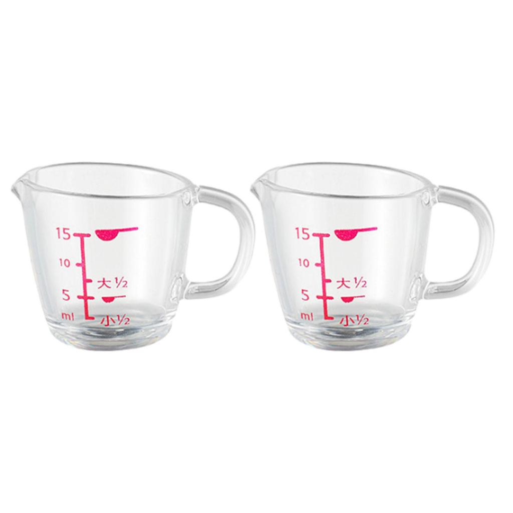 Espresso Measuring Cups Milk Cups 15ml 0.5oz Bar Heat Resistant Cafe Drinks Thicken Measuring Cup Shots Measuring Pitcher