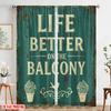 2pcs 2D Flat Printing Scene Curtains Life Balcony Home Fabric Without Electricity Birthday Party Perfect for Home Wall Yard Use