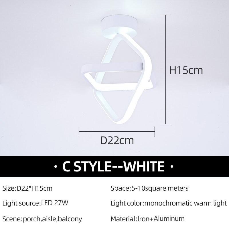 Moderne LED Gang-taklys Nodic Home Lighting Led Overflatemontert for soverom Stue Korridor Lys Balkonglys