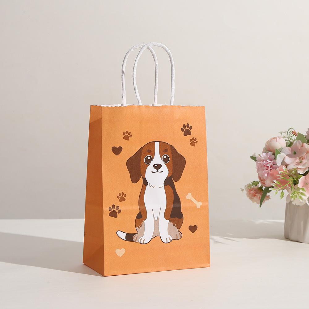 12/30pcs Dogs pattern Gift Bags for Birthday party supplies children's day candy Snack Packing Reusable Paper