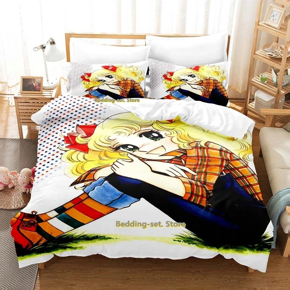 

Vibrant Elegant Single Twin Full Queen King Candy Size Bed Adult Kid Bedroom Duvetcover Sets 3D Kawaii Anime Quilt Comforter (quilt)-EU Single(135*200cm)3pcs