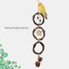 Ring Toy For Birds Large Bird Parrot Chewing Toy Swings Perches Fun Chew Toy With Star And Pinecone Bird Cage Hang Accessories