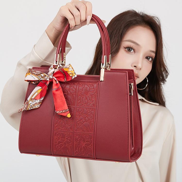 Chinese Retro Women's Handbag Large Capacity Mother Bag Gift Premium Bridal Wedding Bag