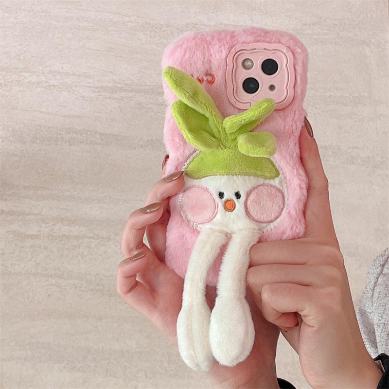 

Мягкий чехол-закуска с мультяшным принтом для Apple 15Promax с кронштейном для защиты от падений и модным дизайном. iPhone 11 Pro Max