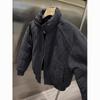 Men's American Style Cotton Jacket: Cool Stand Collar, Trendy Fall/Winter Outerwear