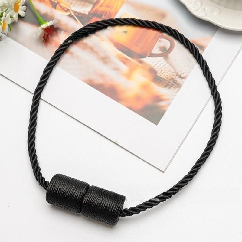 2 Pack Strong Magnetic Curtain Tiebacks Elegant Decorative Tie Backs Modern Rope Tiebacks for Drapes Window Curtain Holdbacks