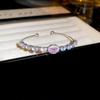 High-End Zircon Floral Heart Bracelet - Luxurious Sparkle for Women