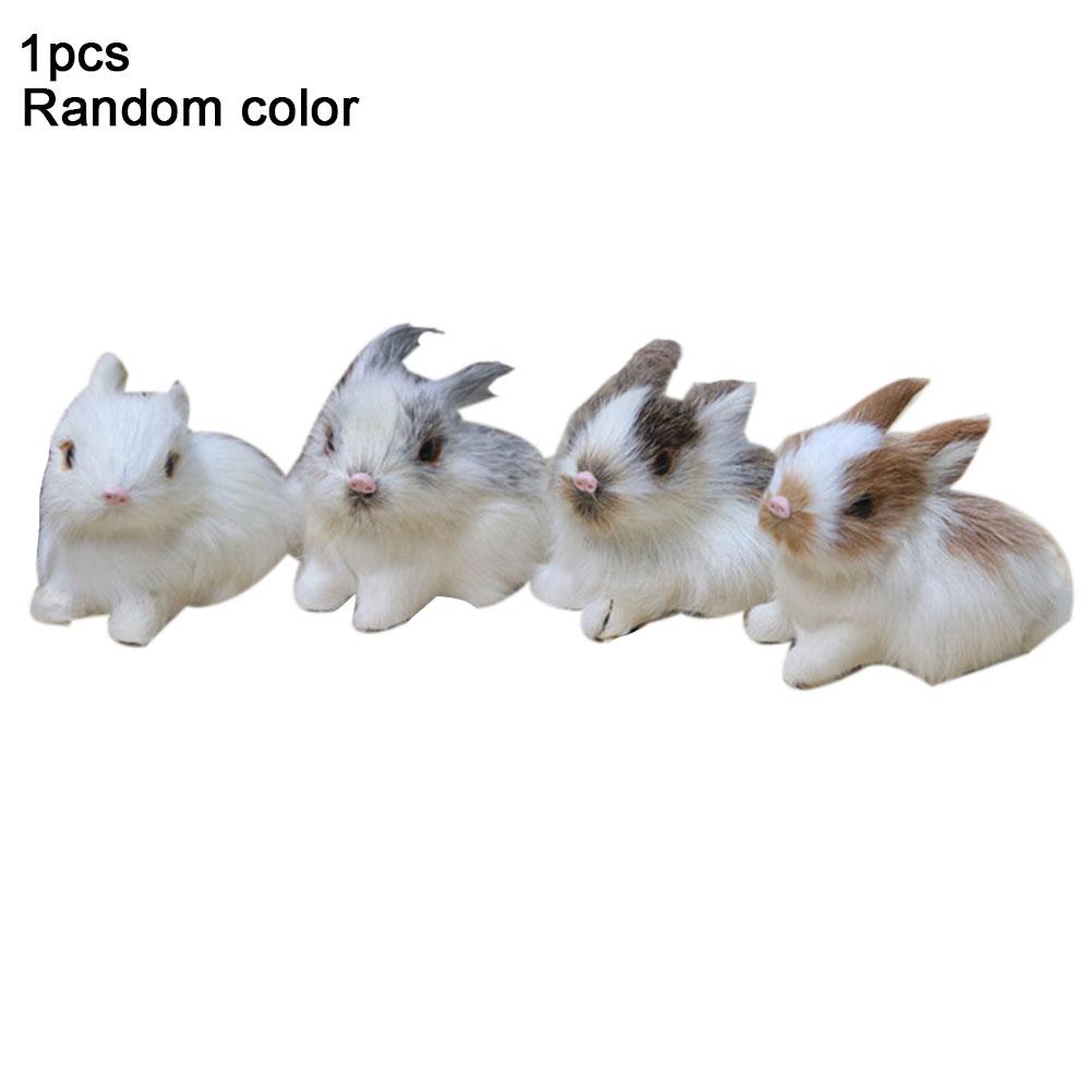 

Милый плюшевый кролик-украшение, пасхальная пушистая модель, миниатюрный ребенок, рождественский день рождения, анима P8R6 Simulated rabbit-onesize