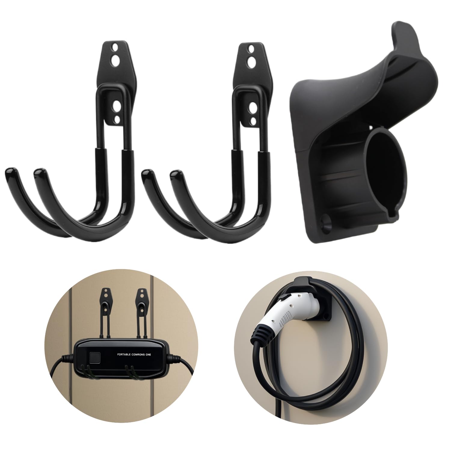 VOMIREL EV Charger Holder, Cable Holder, EV Cord Holder, Charging Cable Hook, Dedicated Storage
