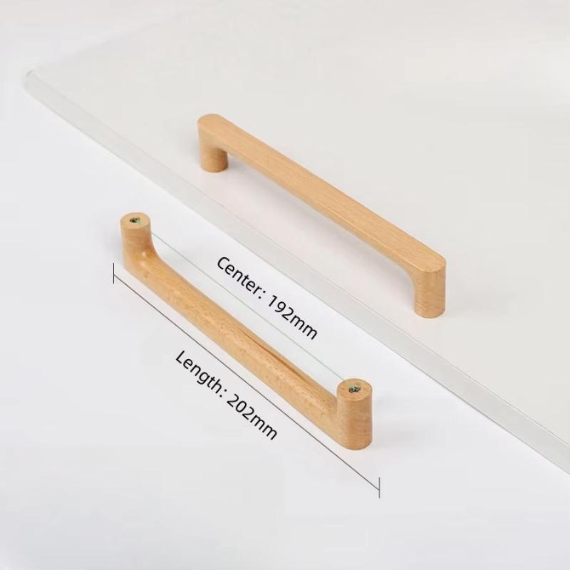 Nordische Houten Meubelgrepen Walnoothout Beukenhout Kastgrepen Kledingkast Deurgrepen Decoratie Kamer Meubilair Hardware