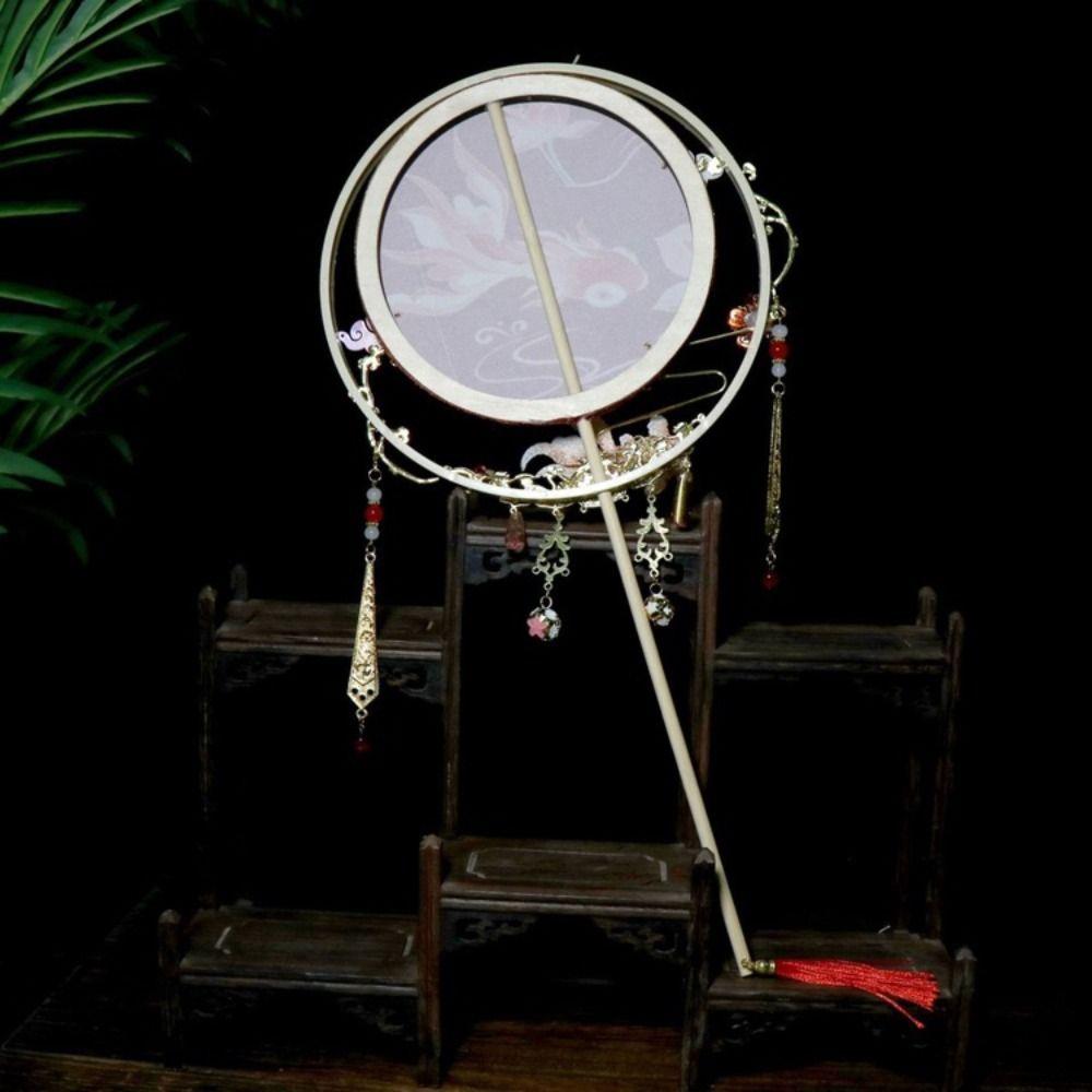 Dunhuang Chinese Style Chinese Embroidery Fan Tassels Silk Fan Gorgeous Bridal Group Fan  Wedding