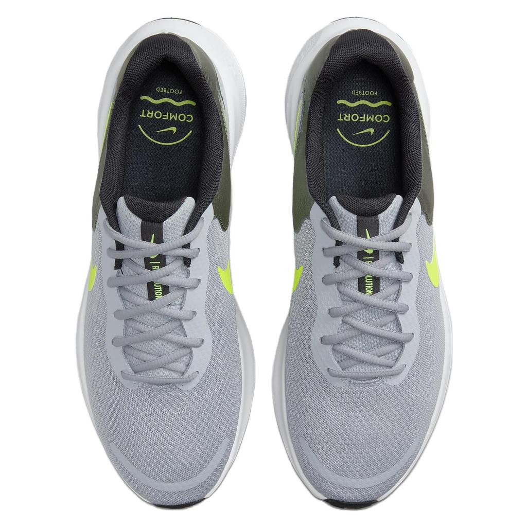Nike Revolution 7 Wolf Grey Smoke Grey Black Volt Running Shoes FB2207-002