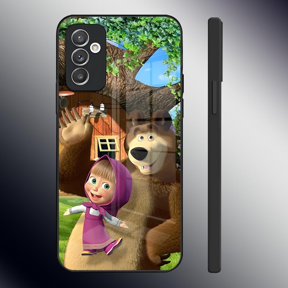 Cartoon M-Masha And The B-Bear Phone Case For Samsung S26 S24 Ultra S22 S23 S25 S20 Fe S21 Plus A16 A54 A34 A53 Glass Cover
