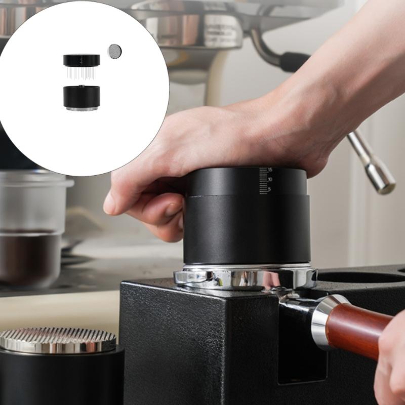 Convenient And Portable Coffee Powder Tamper With Leveling Base Coffee Distribution Tool For Even Extraction