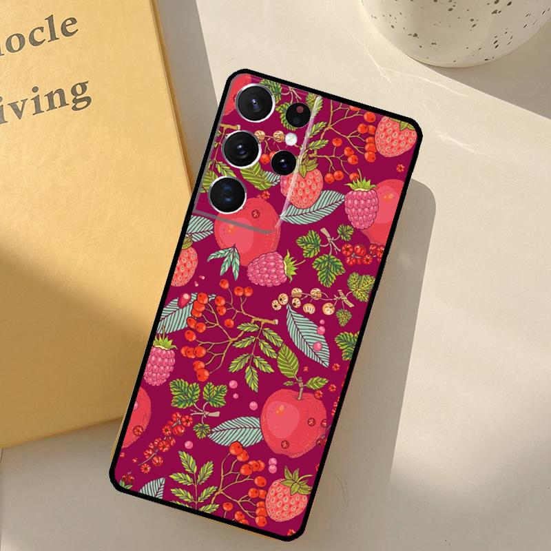 

Avocado Pear Papaya Pomegranate Phone Case For Samsung Galaxy S23 S20 S21 S22 S24 S25 Ultra S9 S10 Plus S25 FE Cover Shell Galaxy S23 FE