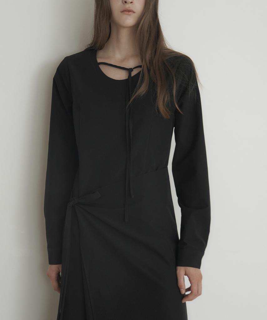 Mosyupamosyu Two-Way Strap Dress [Black]