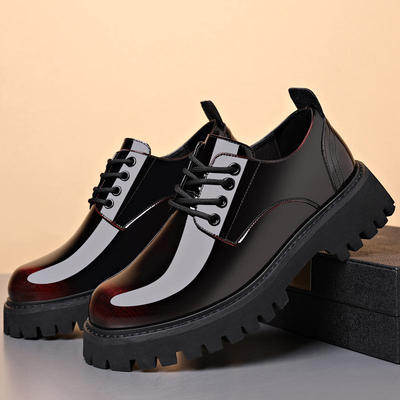 Lackschuhe Herren Business Kleiderschuhe Casual Schuhe Britischer Bräutigam Leder Erhöhungsschuhe Anzug Hochzeit Farbwechselnde Schuhe