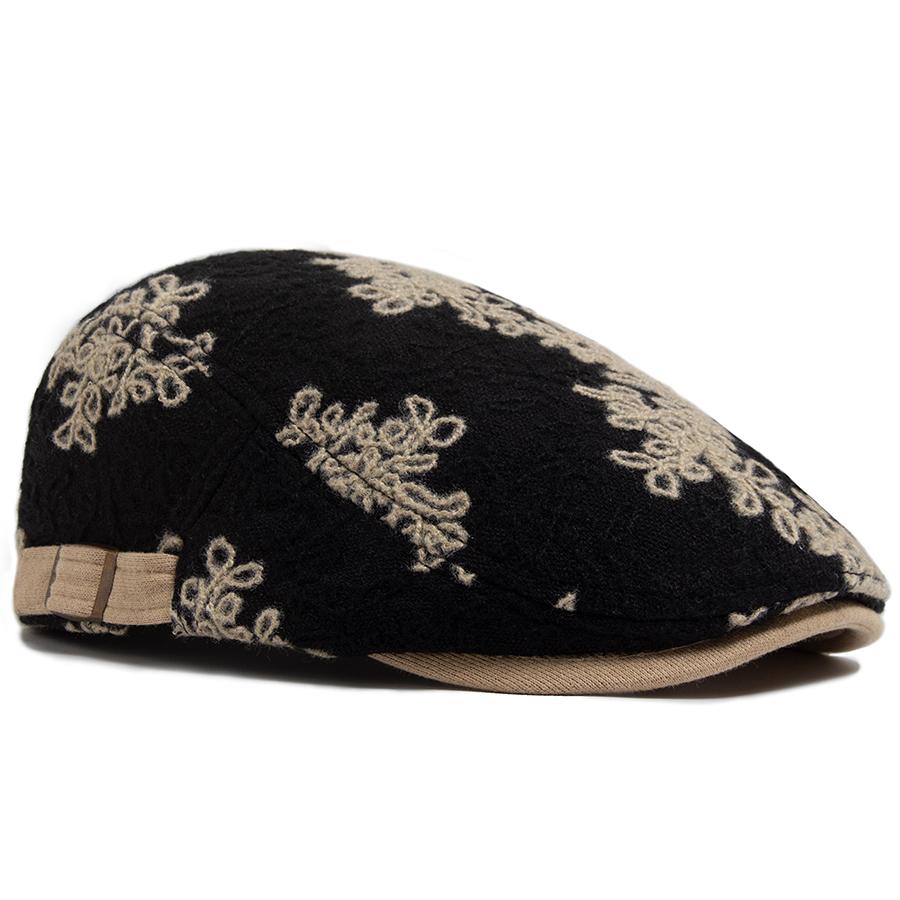 Pánský Dámský Baret Bavlna Potisk Vintage Kšiltovka Jaro Podzim Ležérní Klobouk Pro Ženu Kšilt Ploché Klobouky Módní Malířské Barety