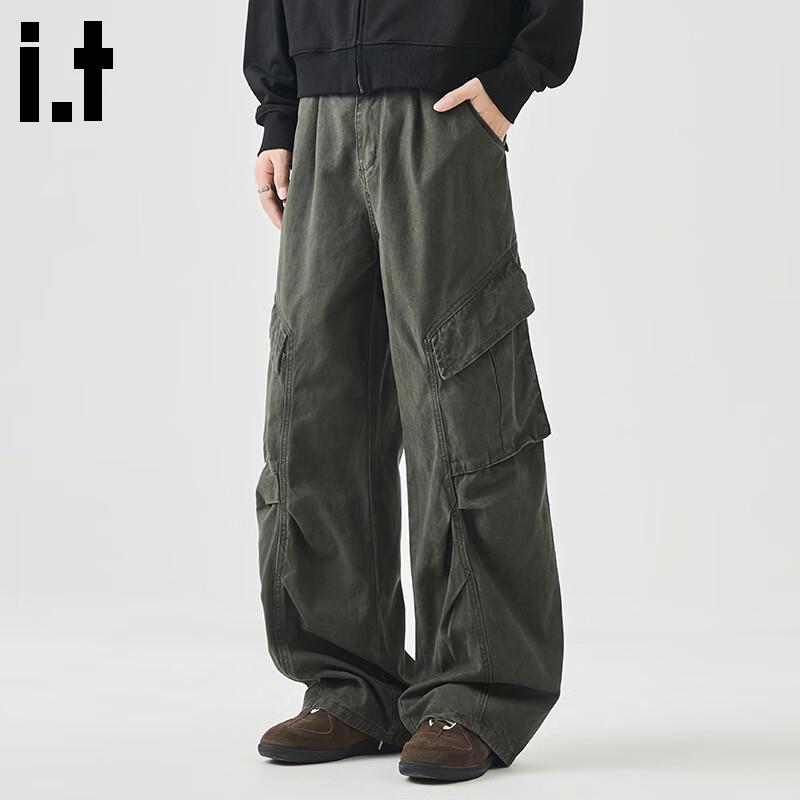 CHOCOOLATEit Men's American Style Cotton Cargo Straight-Leg Pants