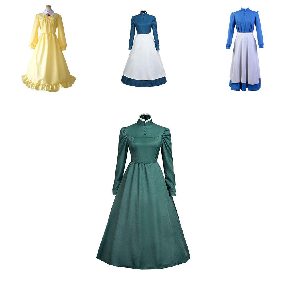 Howl's Moving Castle Sophie Deluxe Long Sleeve Costume For Cosplay