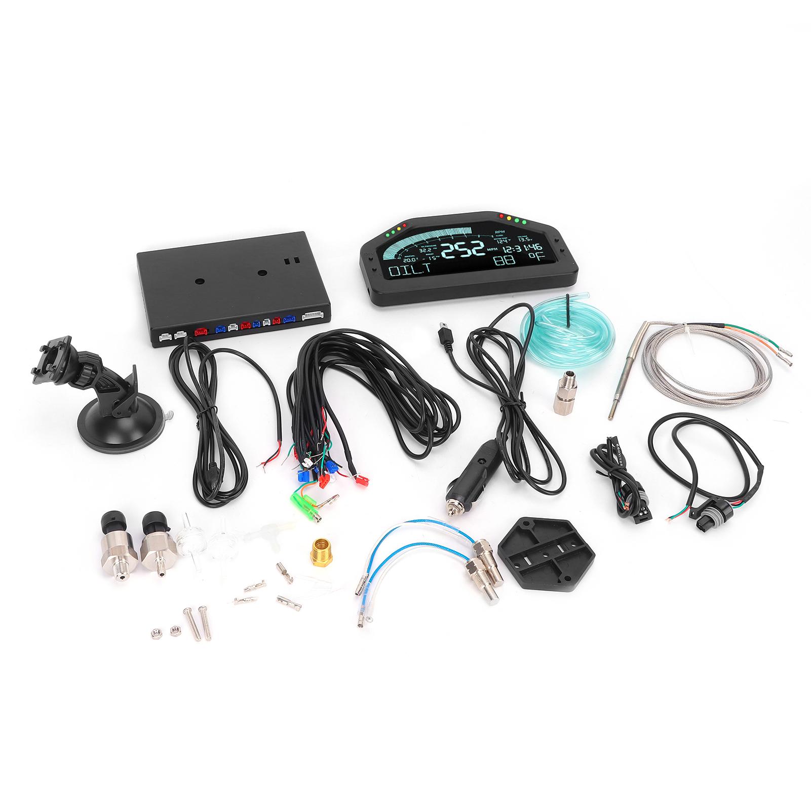 Комплект датчиков приборной панели SINCO TECH ЖК-экран 8 светодиодов Bluetooth Подсветка Дисплей повышения температуры масла и воды