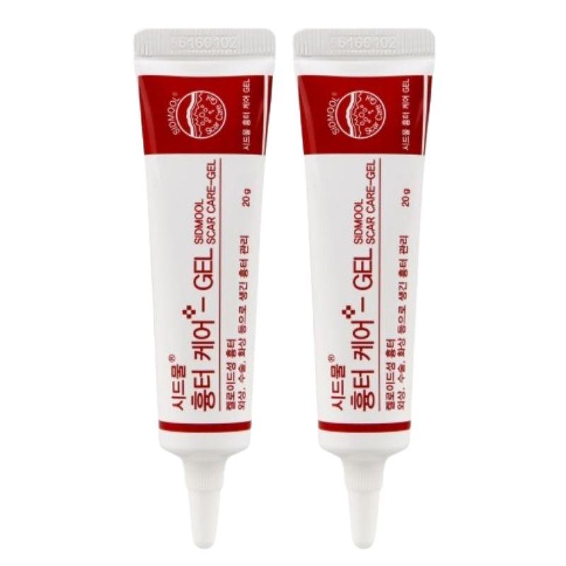 SIDMOOL Scar Care Gel 20g x 2 1+1 Fast-Drying Gel for Old New Keloid Surgical Burn & Injury Scar Management