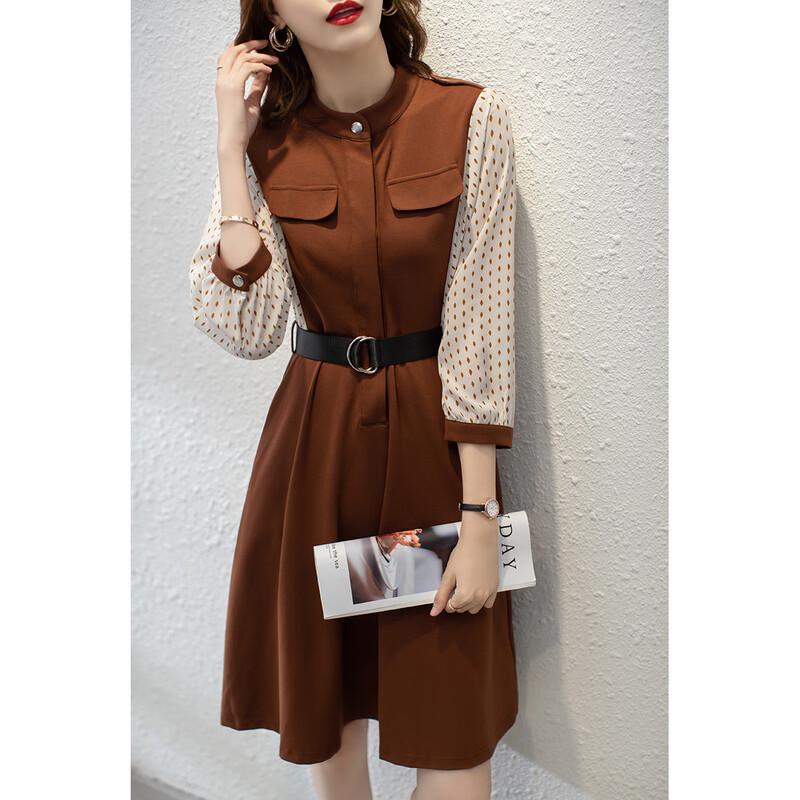 

Firstview Women s Casual Long Sleeve Dress M