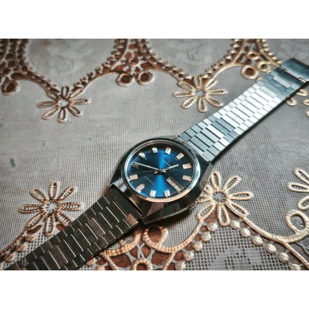 Used 70s CITIZEN Navy Blue Dial Day-Date Automatic