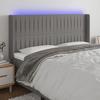 VidaXL LED Headboard Bedroom Furniture Double Bed Accessory Head of Bed Frame Interior Dark Grey 3124293