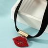 Fashion And Sexy Flaming Red Lips Necklace for Women