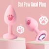 Silikonový kočičí tlapka anální kolík pro začátečníky - SM tréninkové anální korálky pro dilataci ženského análního otvoru a masturbaci