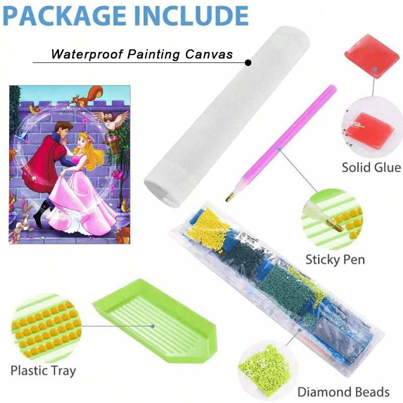 Disney Diamond Painting 5D Handmade DIY Aurora And Prince Charming Diamond Stickers Home Room Decorations Gifts