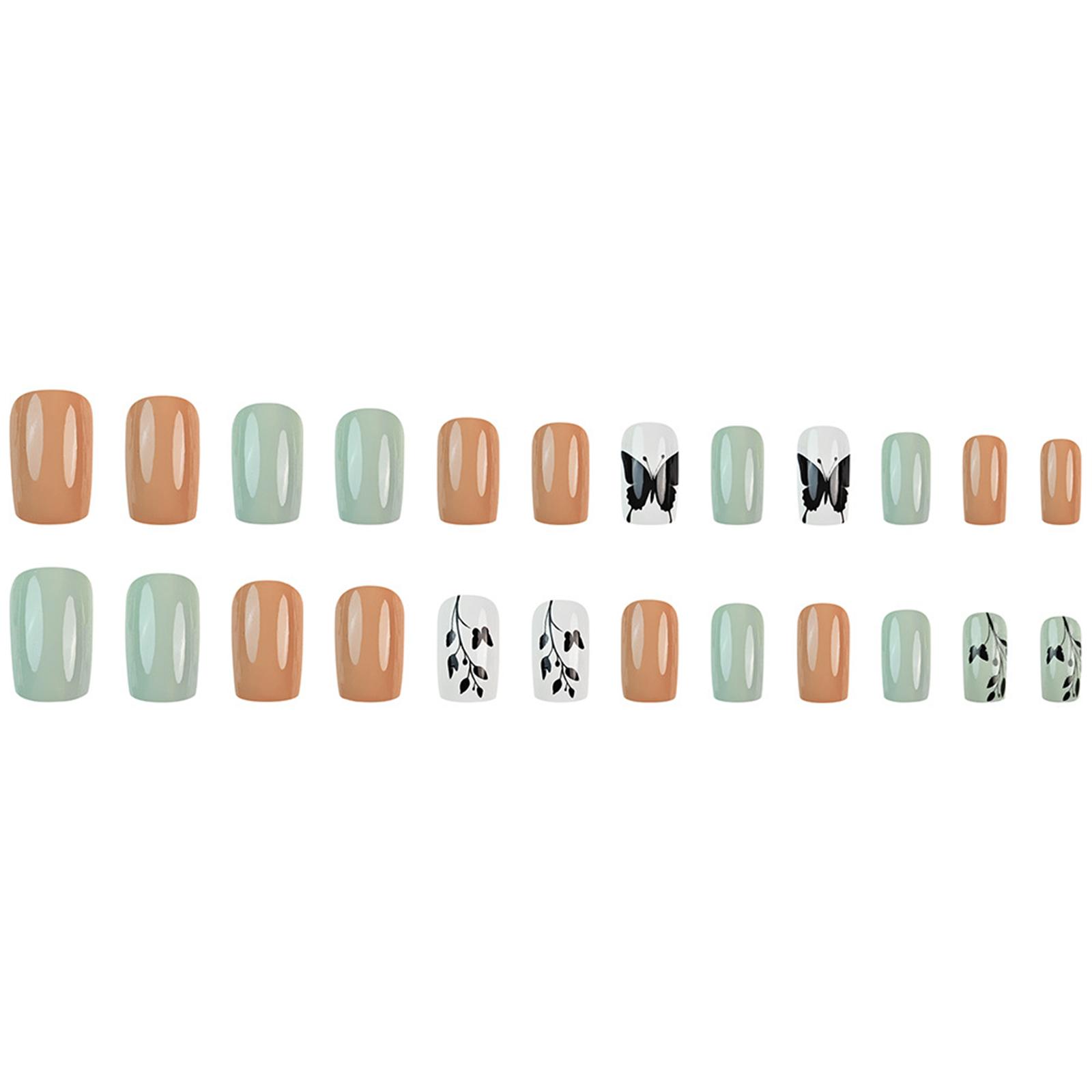 

Квадратный пресс на ноготь Французский тип Накладные ногти Клеи на ногтевые листья Искусственные ногти