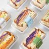10/50Pcs Sandwich Packaging Box Half-Piece Sandwich Burger Packaging Case Baking Picnic Lunch Box Disposable Plastic Lunch Box