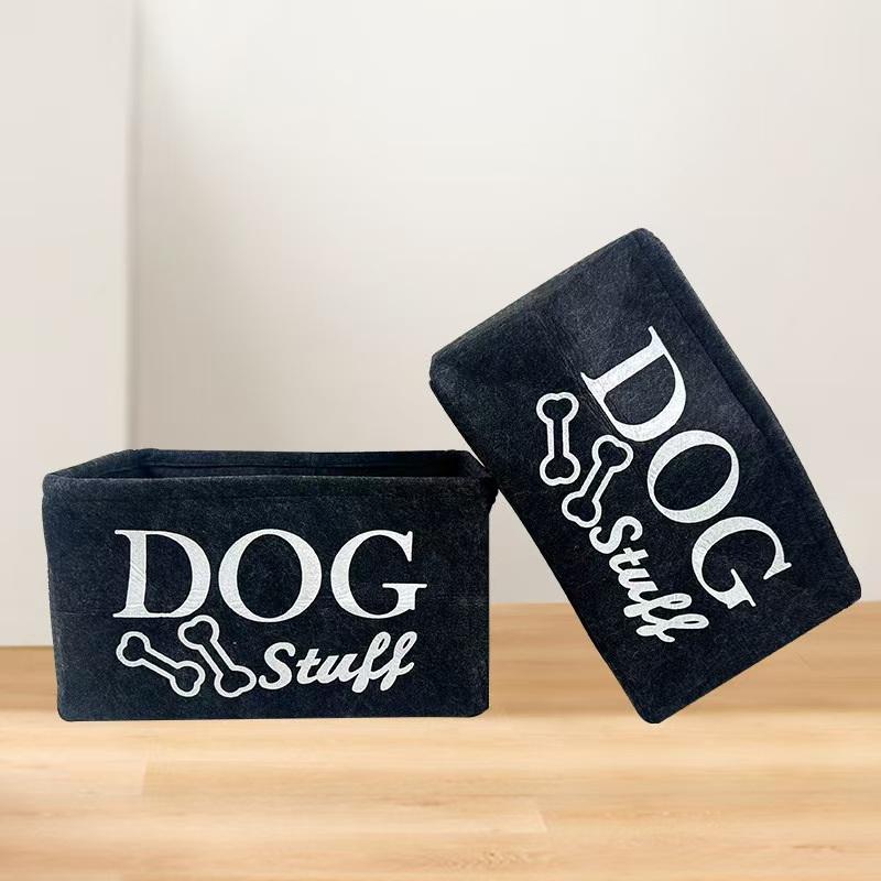 1 Piece Spacious Felt Pet Toy Storage Box - Suitable For Dog Toys, Blankets And Accessories, And Miscellaneous Storage Basket.