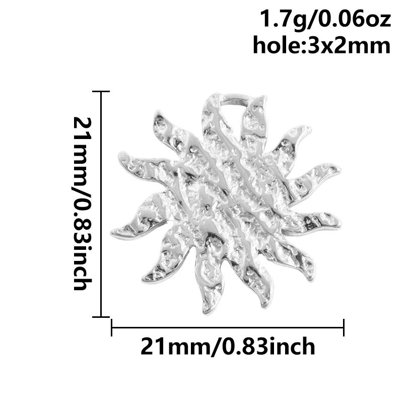 6pcs Steel Color Assorted Pendant Filligree Moon Sun Doji Charm Stainless Steel Charms For Jewelry Making Bracelets DIY Keychain